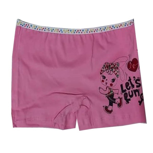 شورت دخترانه طرح قلب رنگ صورتی