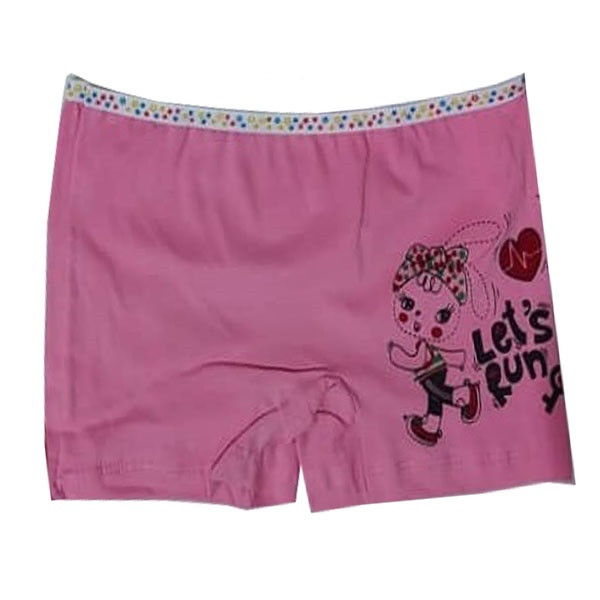 شورت دخترانه طرح قلب رنگ صورتی