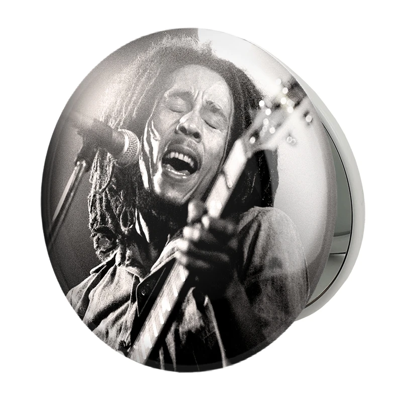 آینه جیبی خندالو طرح باب مارلی Bob Marley مدل تاشو کد 3276 
