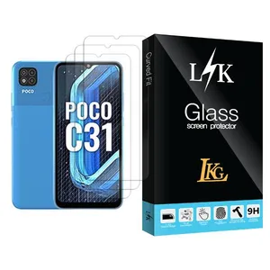 LKG LK Glass MIX003 Screen Protector For Xiaomi Poco C31 Pack Of 3