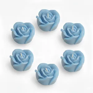 شمع طرح گل رز مجموعه 6 عددی