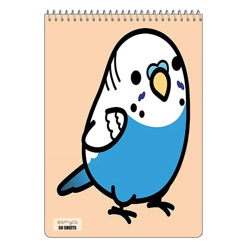 دفتر نقاشی 50 برگ سیمی کارنیکا طرح طوطی Parrot کد 42114