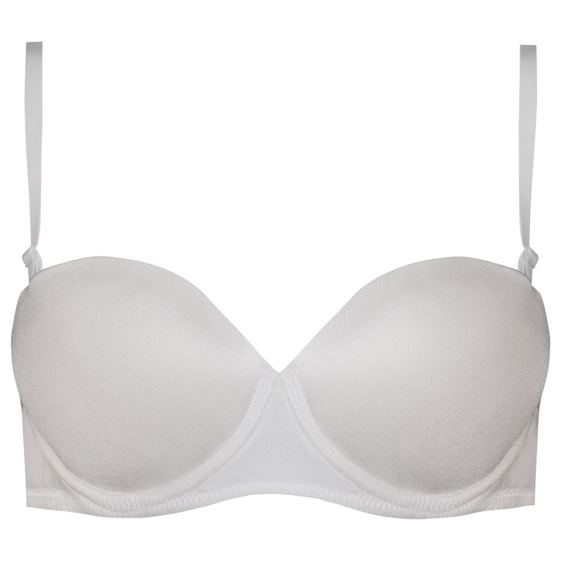 سوتین زنانه پدلی مدل فنردار بند متحرک کد 5127-P162 رنگ سفید