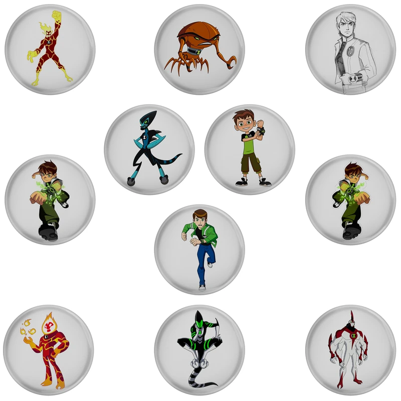 پیکسل مدل انیمیشن کارتون بن تن ben ten 10 S1-11 مجموعه 11 عددی 