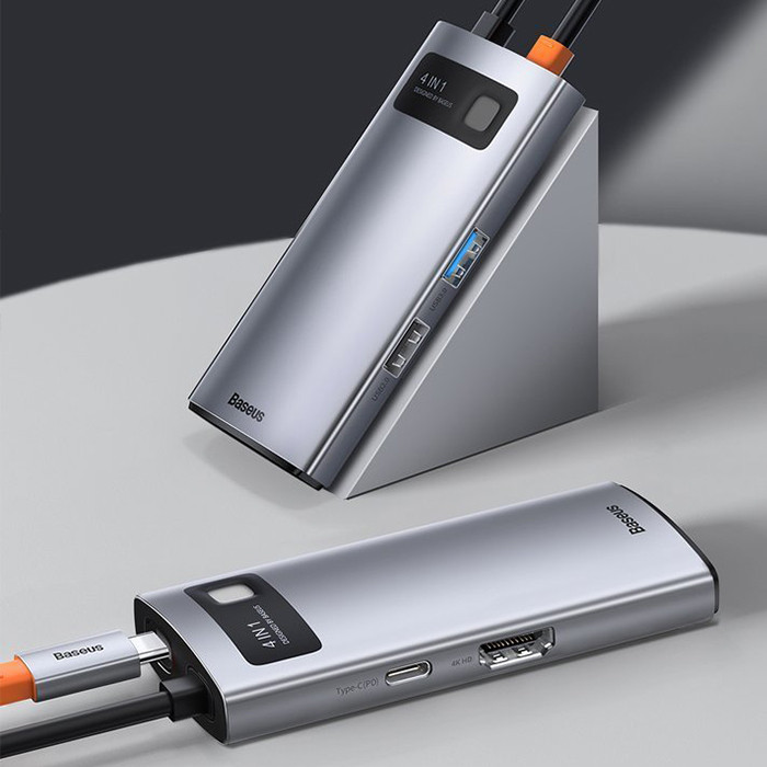 هاب 4 پورت USB-C باسئوس CAHUB-CY0G 1