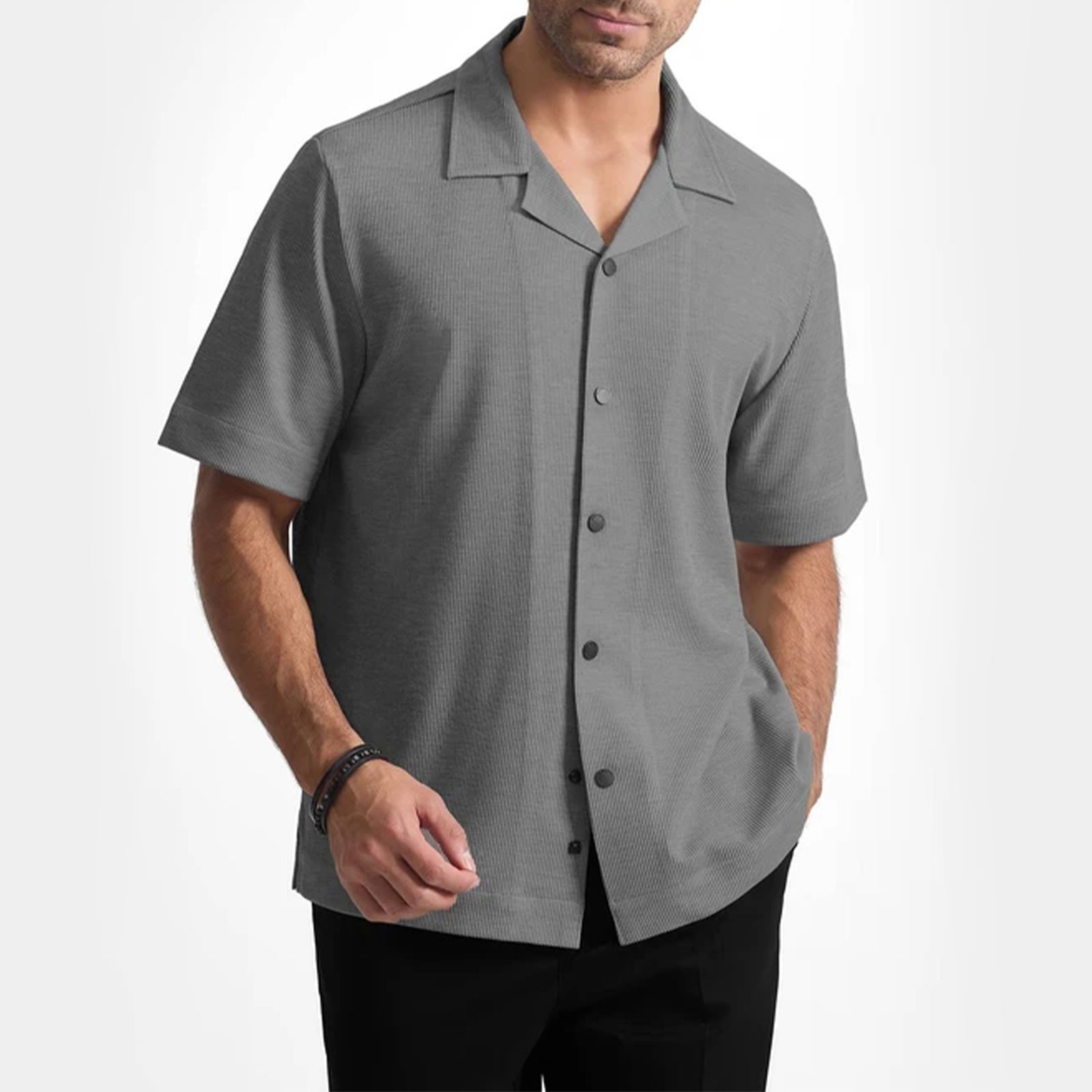 پیراهن آستین کوتاه مردانه کروم مدل 2420110 - - 2