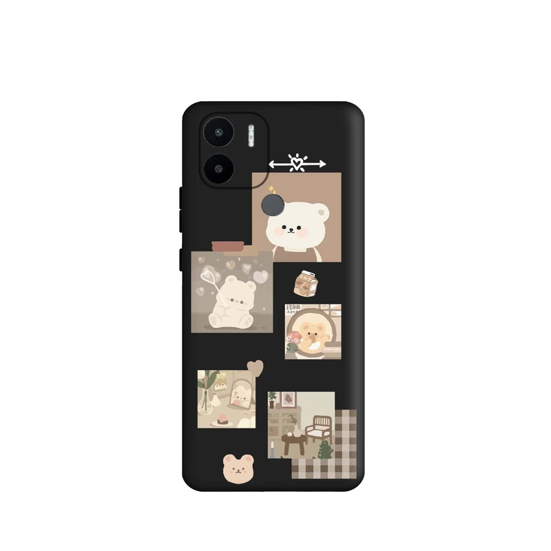 کاور قاب گوشی طرح قاب عکس خرسی کد k1185 مناسب برای گوشی موبایل شیائومی Redmi A1 Plus / Redmi A2 Plus