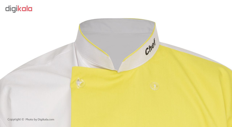 روپوش آشپزی سبلان مدل ُSHEF زرد سفید روپوش آشپزی سبلان مدل ُSHEF زرد سفید