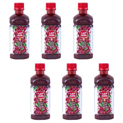 آبمیوه آلبالو ادیب - 450 میلی لیتر مجموعه 6 عددی
