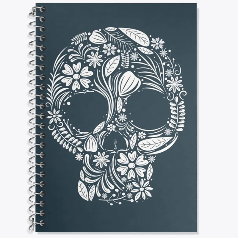 دفتر زبان 50 برگ خندالو مدل دو خط طرح اسکلت Skleton کد 1186