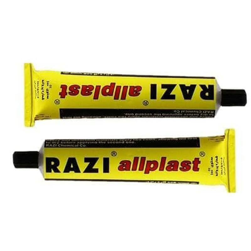 چسب همه کاره رازی مدل allplast 2022 حجم 100 میلی لیتر بسته 2 عددی