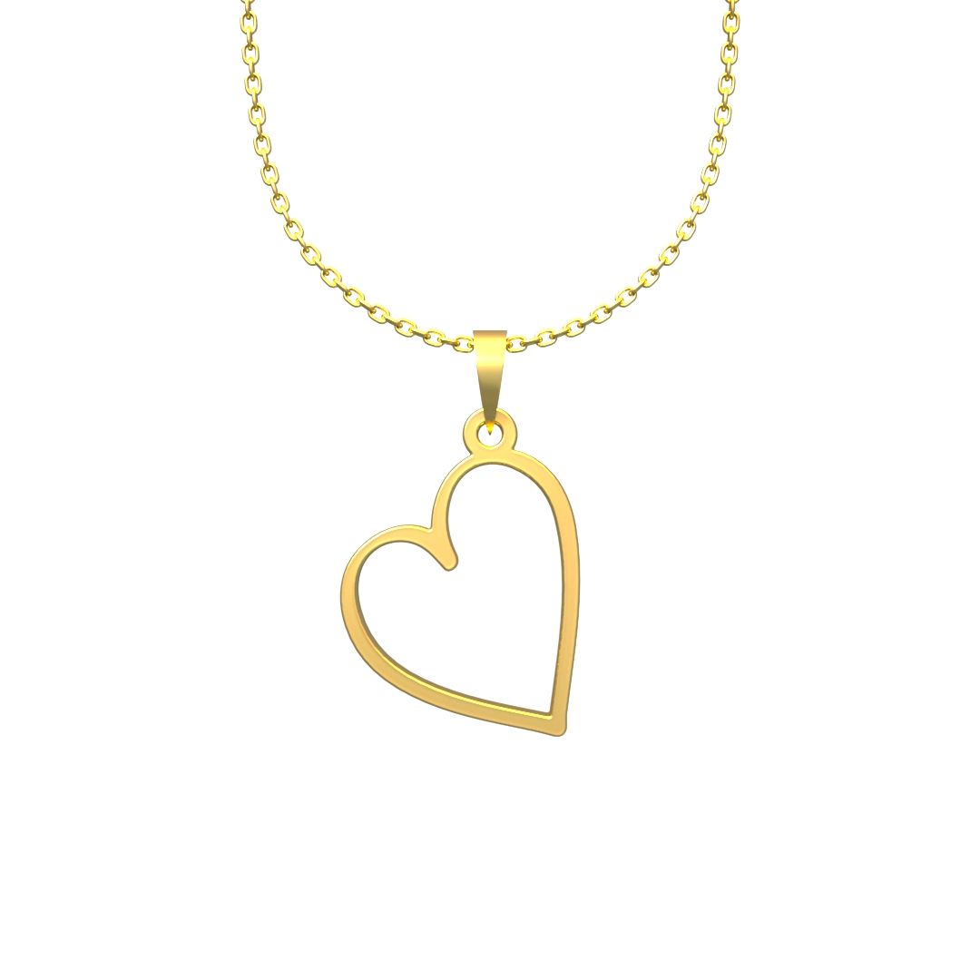 گردنبند طلا 18 عیار زنانه مدوپد مدل قلب کد E3-1-1130 - - 5