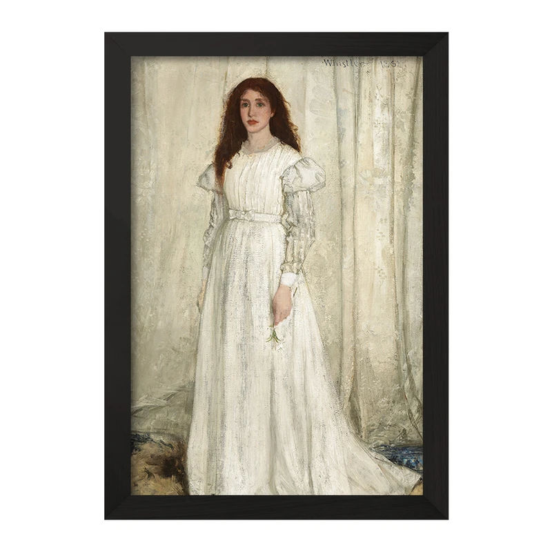 تابلو خندالو مدل نقاشی سمفونی دختر اثر جیمز ابوت کد F12154