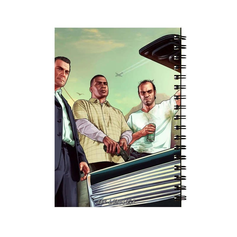 دفتر زبان 50 برگ طرح بازی gta کد 477