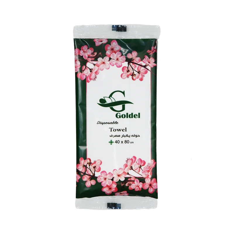 حوله یکبارمصرف گلدل کد 001 سایز 80x40 سانتی متر بسته 50 عددی