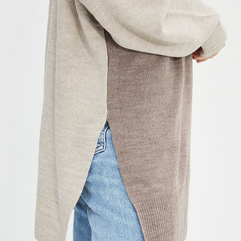 پلیور یقه اسکی زنانه مدل 123562998 طرح ترندیول