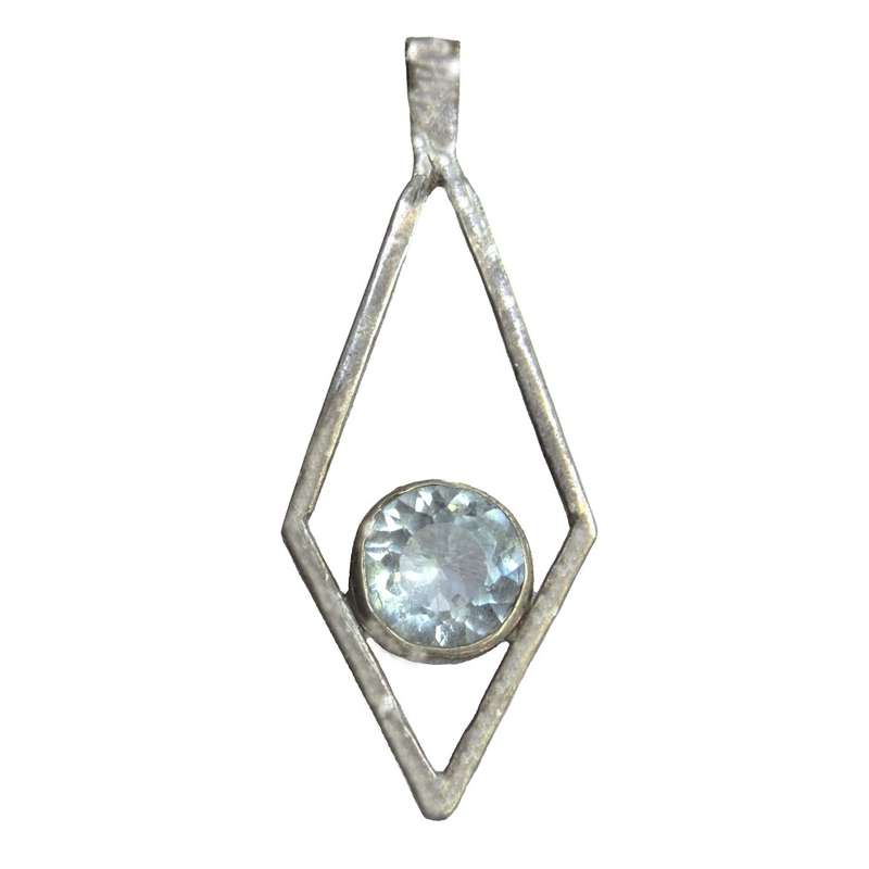 آویز گردنبند مدل توپاز با زنجیر