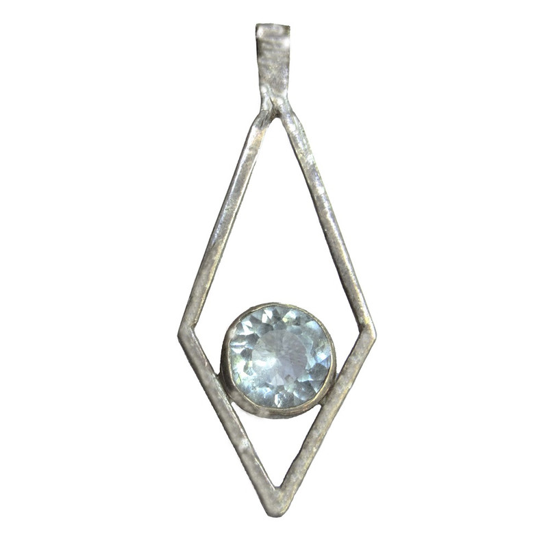 آویز گردنبند مدل توپاز با زنجیر