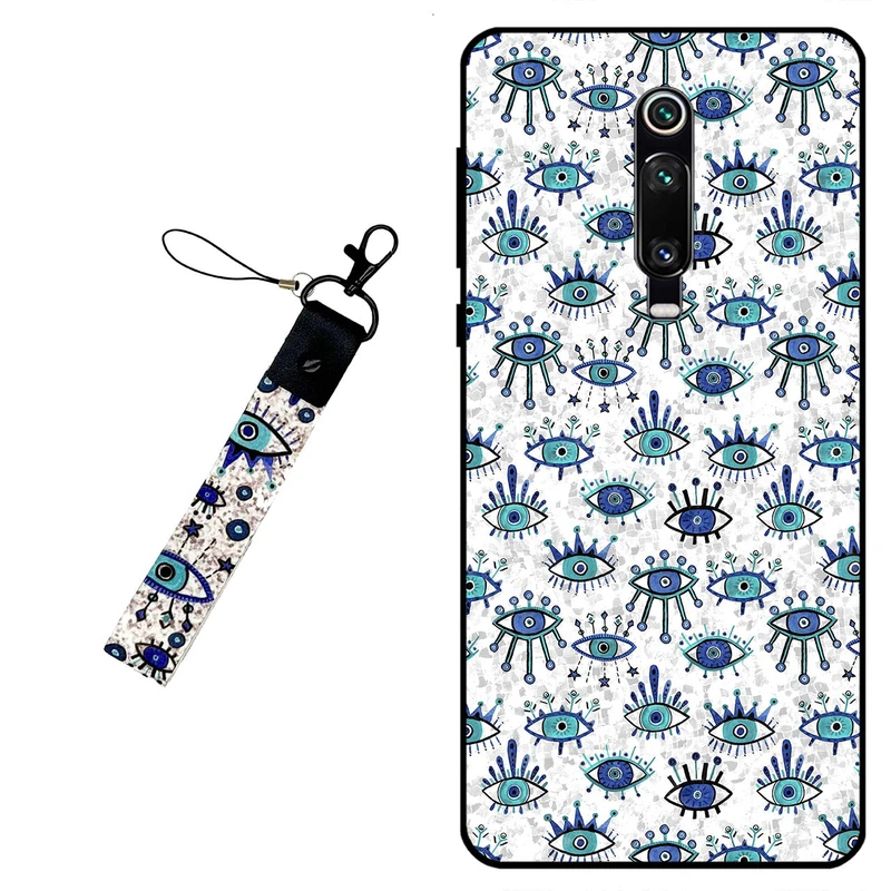 کاور مگافون طرح چشم نظر مدل 6464 مناسب برای گوشی موبایل شیائومی Mi 9T / Mi 9T Pro به همراه بند مچی 