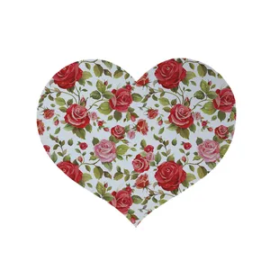 پادری مدل قلب طرح گل کد 5919 سایز 90x90 سانتی متر 