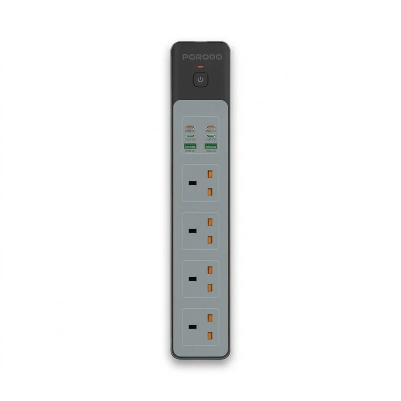 محافظ شوک الکتریکی و چند راهی برق پرودو مدل PD-FWCHO45-BK-65W