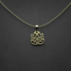 گردنبند طلا 18 عیار زنانه مدوپد مدل فاطمه کد M2-1-1002