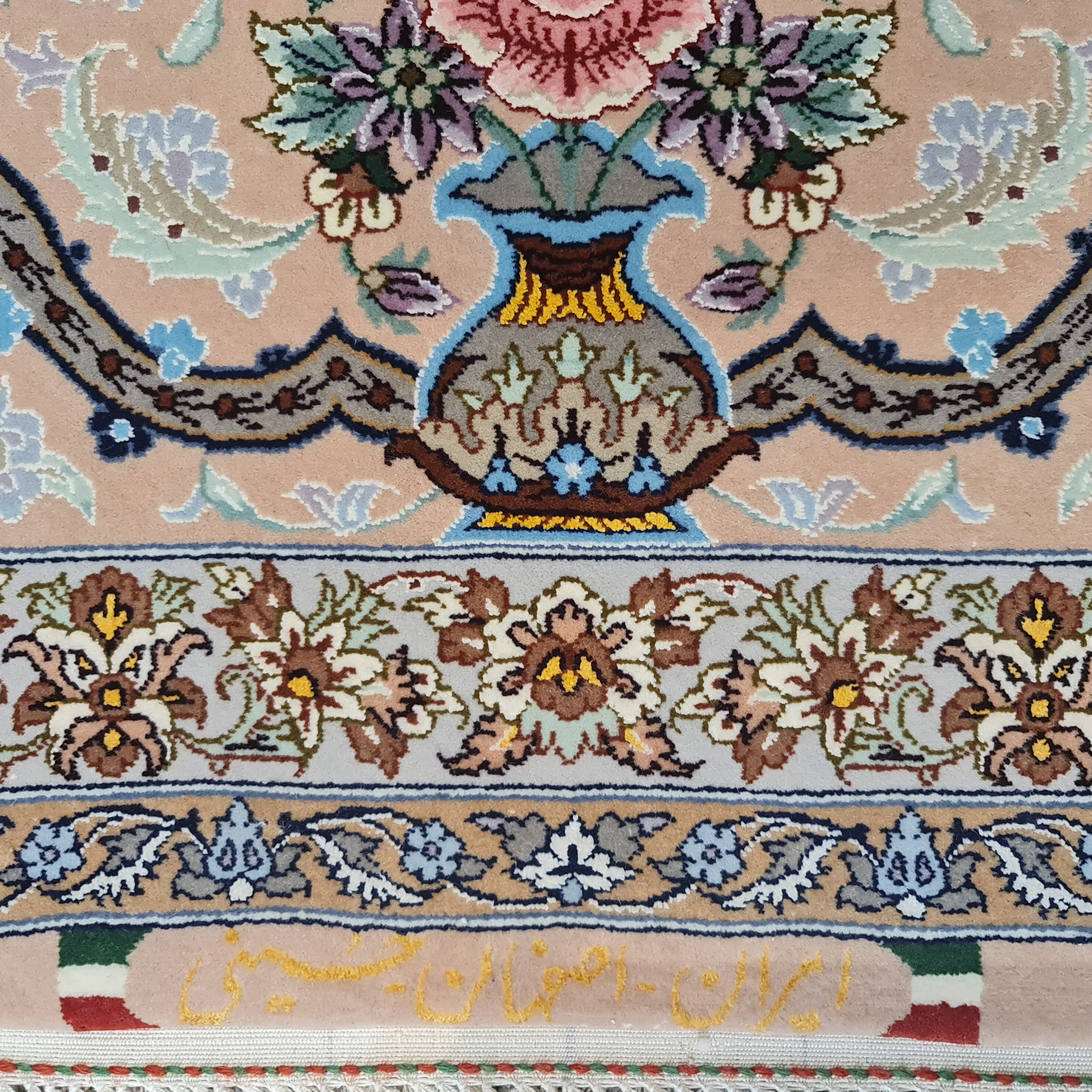 فرش دستبافت شش متری اصفهان حسینی کد 1147 یک جفت