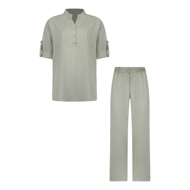 مانتو و شلوار زنانه مدل چوبی کد blsf107