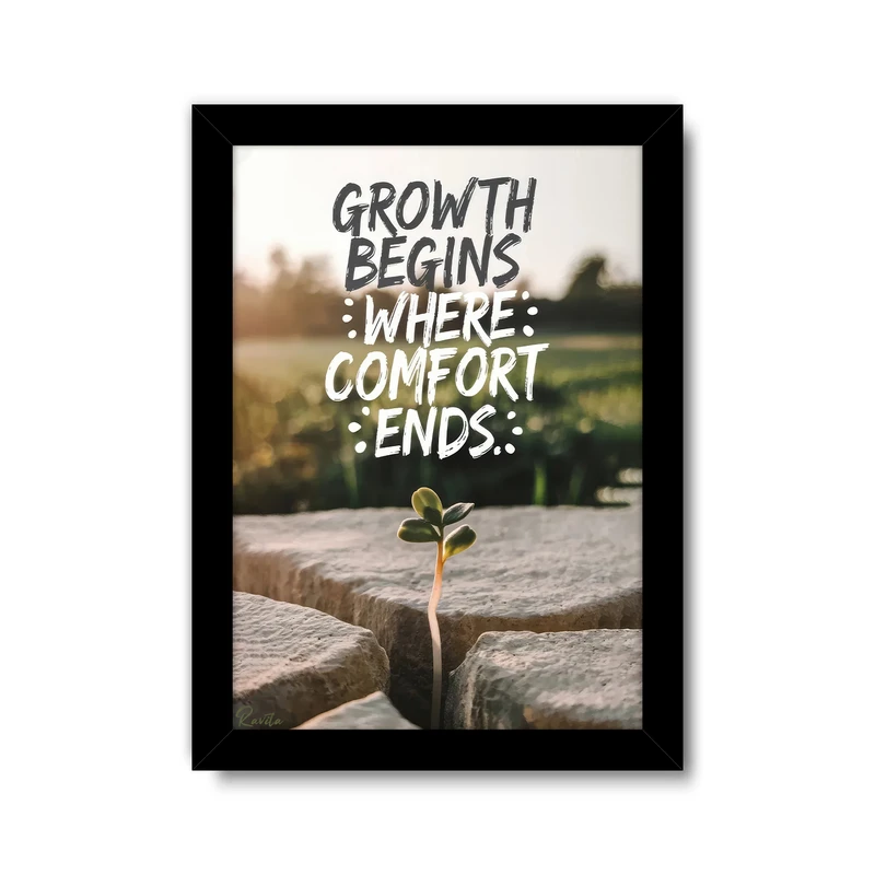 تابلو راویتا طرح جملات انگیزشی کد 3691 فریم مشکی