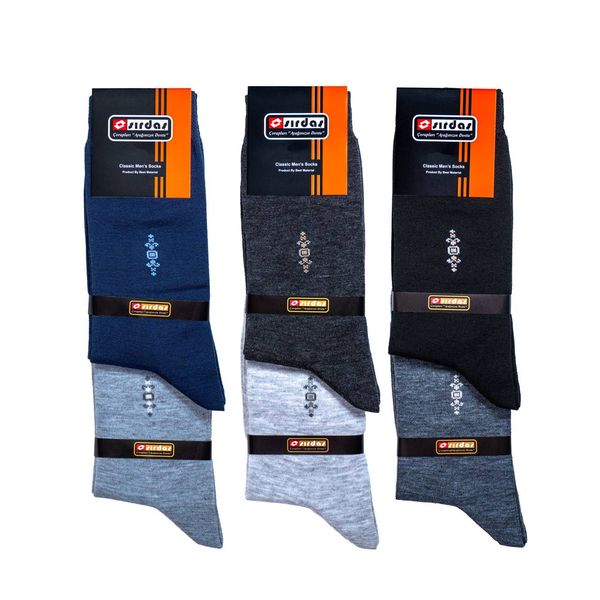 جوراب ساق بلند مردانه سیرداش مدل 1022 بسته 6 عددی