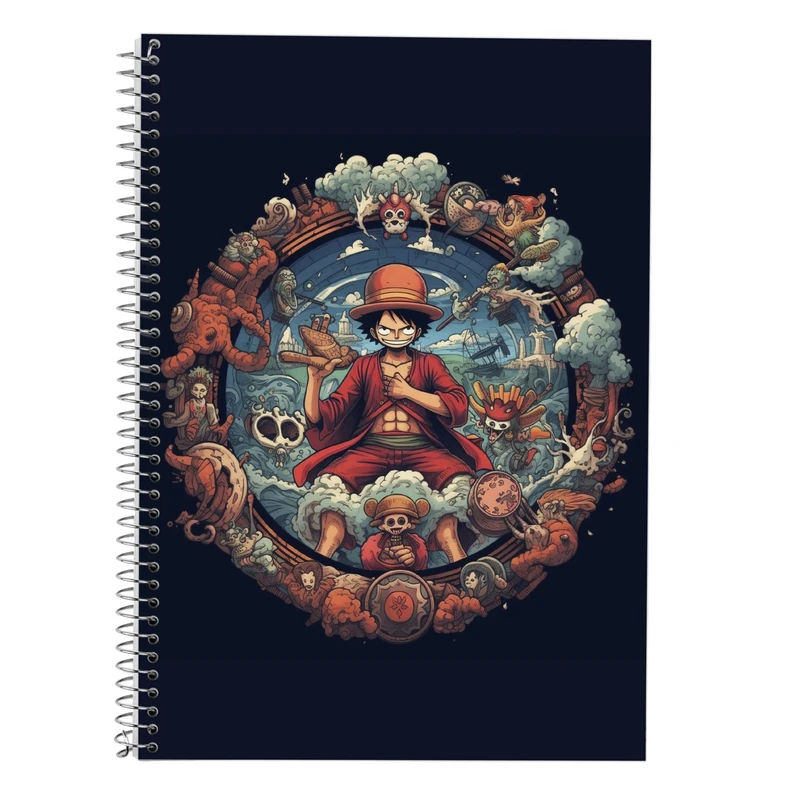 دفتر زبان 50 برگ مدوپد مدل دوخط طرح وان پیس One Piece کد DF10721