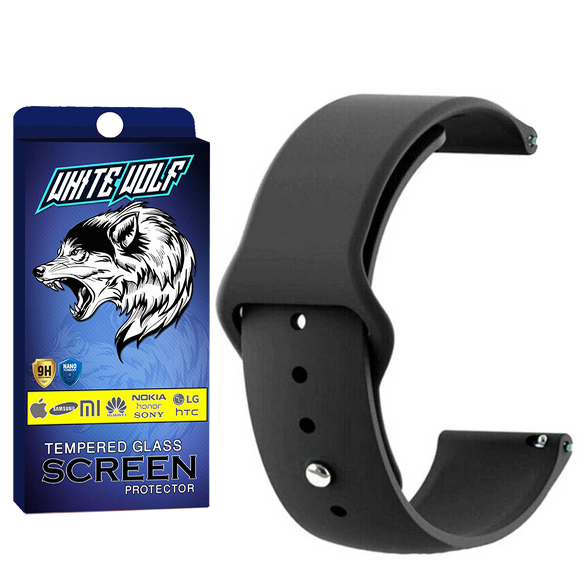 بند وایت ولف مدل WB-Silicone مناسب برای ساعت هوشمند هایلو RT2 LS10 / Solar LS05 / RT LS05S / RS3 LS04 / GST LS09 / GST Lite / GS LS09A