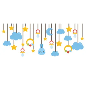 استیکر دیواری کودک مدل آویزهای رنگی کد 9061