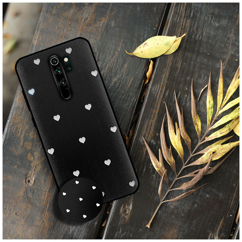 کاور دکین مدل Rikki طرح B - Heart مناسب برای گوشی موبایل شیائومی Redmi Note 8 Pro به همراه پایه نگهدارنده
