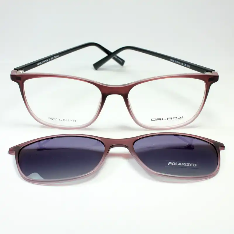 فریم عینک طبی گلکسی مدل 70205 به همراه کاور آفتابی