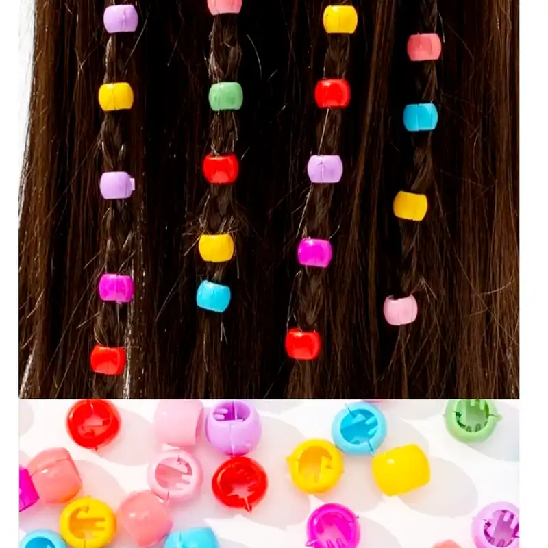 حلقه تزیینی مو زنانه مدل گرد کد kh100 بسته 10 عددی