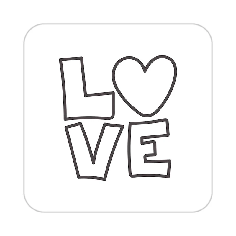 زیر لیوانی کاکتی طرح عاشقانه مدل mp37219