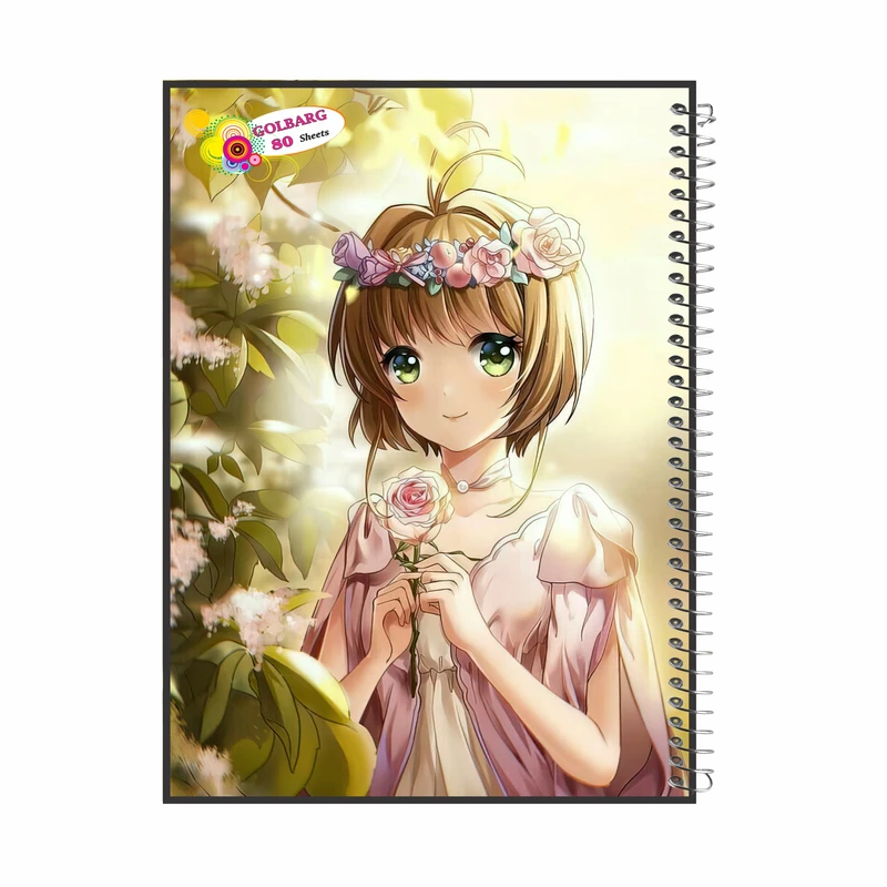 دفتر مشق 100 برگ گلبرگ طرح انیمه کد 100757