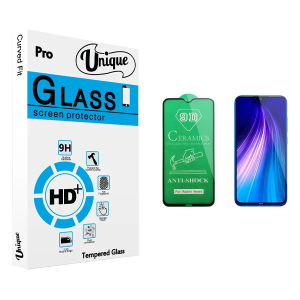 محافظ صفحه نمایش سرامیکی يونيک مدل +Clear مناسب برای گوشی موبایل شیائومی Redmi Note 8