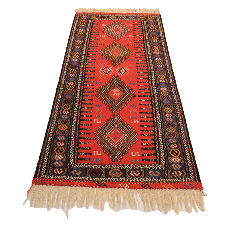 گلیم دستبافت دو متری مدل تمام بافت خراسان کد 4040120