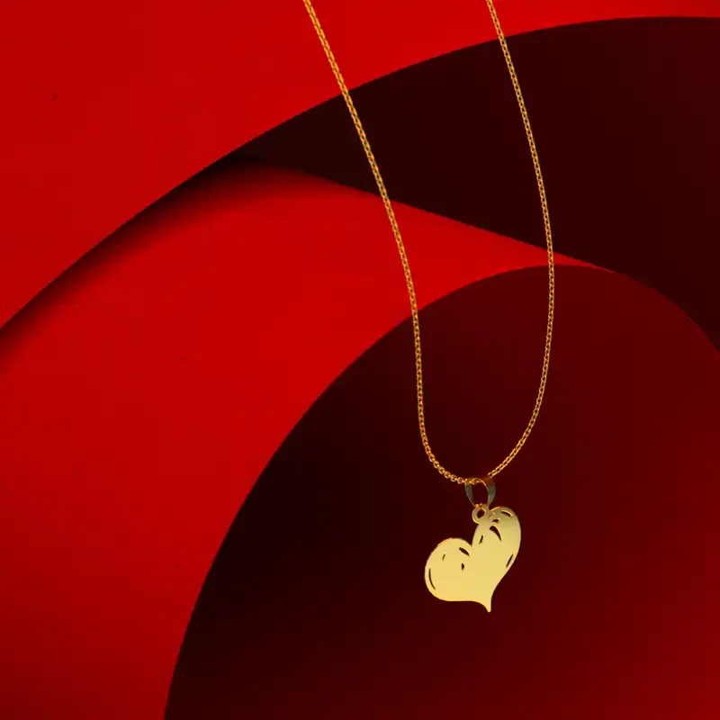 گردنبند طلا 18 عیار زنانه مدوپد مدل هندسی کد CA10855