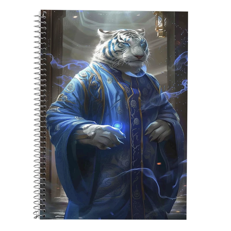 دفتر زبان 50 برگ مدوپد مدل سه خط طرح حیوانات جنگجو کد DF14764