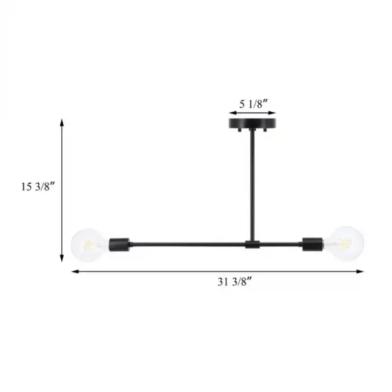 چراغ سقفی دو شعله مدل مدرن کد S19