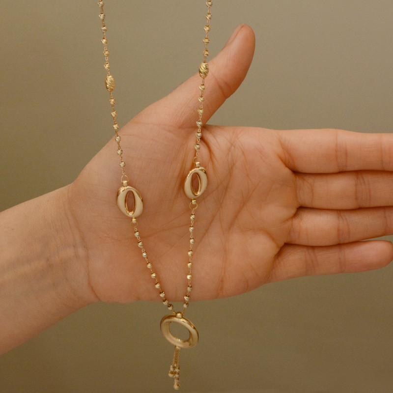 گردنبند طلا رولباسی با طرح فلامینگو (حلقهای) 18 عیار زنانه طلای مستجابی مدل البرنادو کد T1999 گردنبند طلا رولباسی با طرح فلامینگو (حلقهای) 18 عیار زنانه طلای مستجابی مدل البرنادو کد T1999