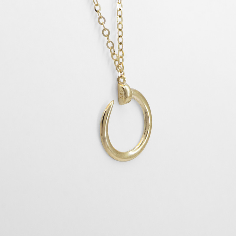 گردنبند طلا 18 عیار زنانه پولک مدل ماریو میخ