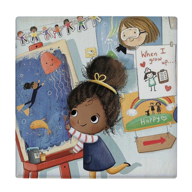  زیر لیوانی طرح دخترک نقاش کد    3530000_1345