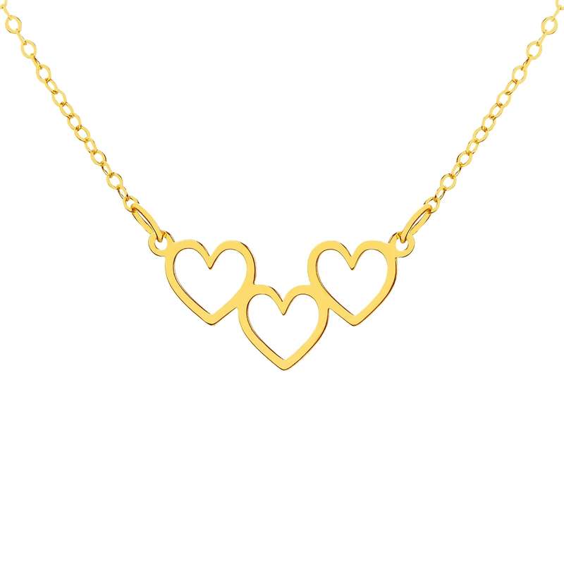 گردنبند طلا 18 عیار زنانه قیراط طرح قلب کد GH3225