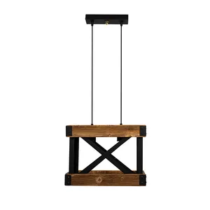 چراغ آویز چوبی مدل دیبانور کد 104B