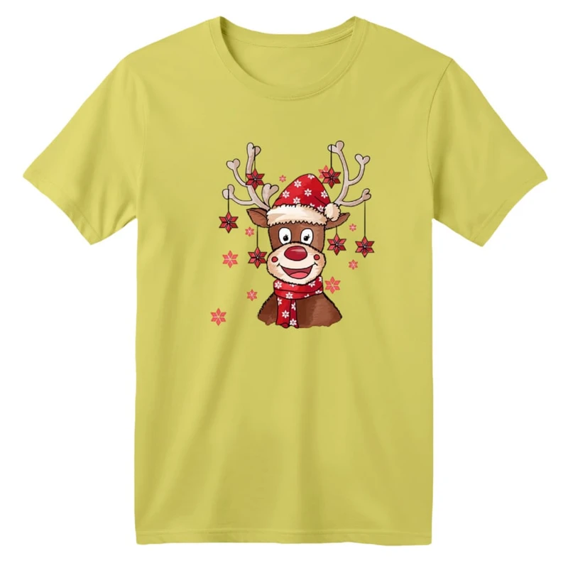 تی شرت آستین کوتاه بچگانه مدل گوزن کریسمس کد 20