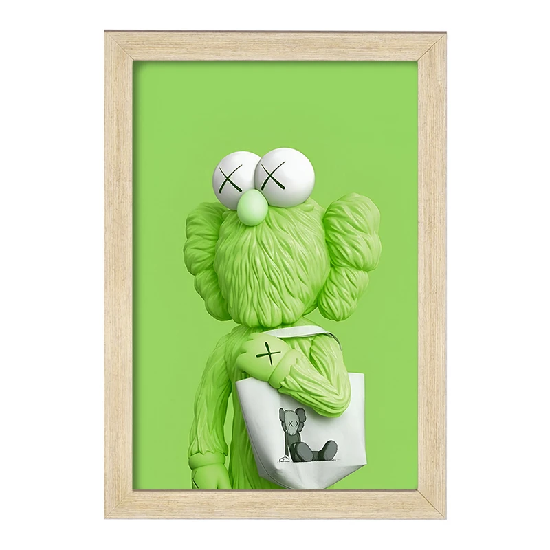 تابلو خندالو مدل عروسک کاز (kaws) کد F3996